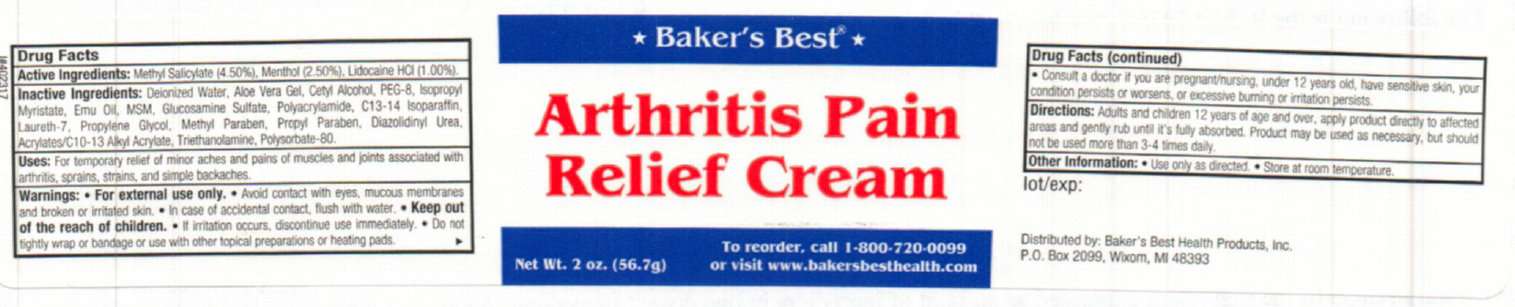 Bakers Best Arthritis Pain Relief